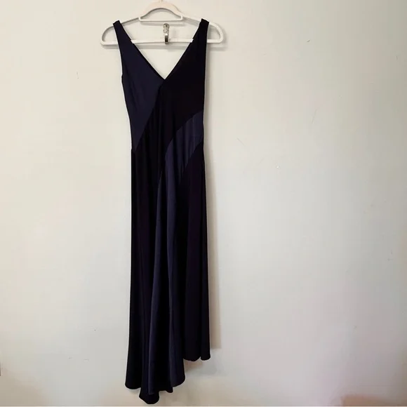 Chaps | Dresses | Chaps Maxi Formal Asymmetrical Dress Sleeveless V Neck  Front And Back Evening | Poshmark